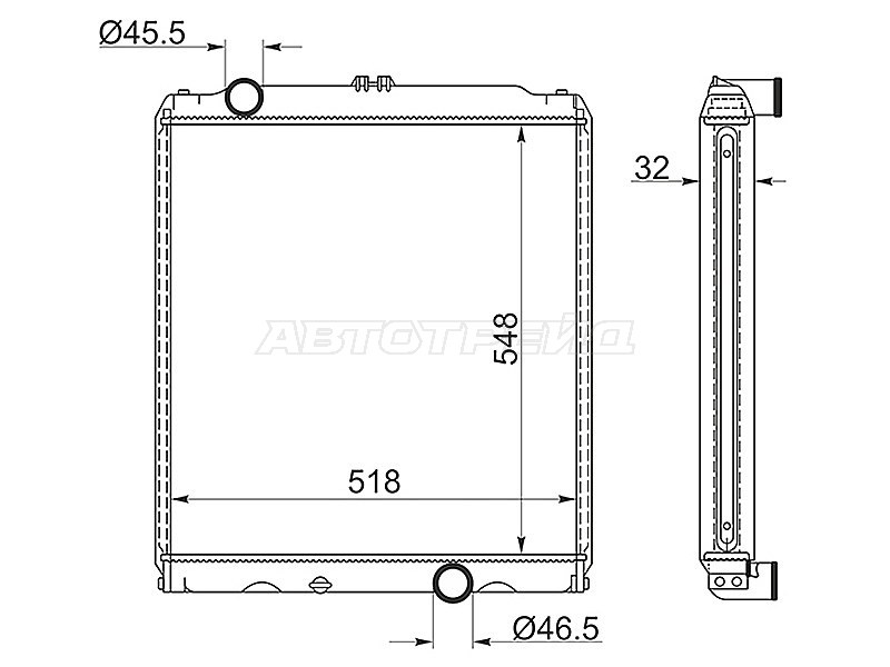 Радиатор Mitsubishi Fuso Canter FE6 93-02 (SAT: MC0015)