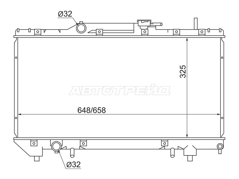 Радиатор Toyota Caldina (T190) 92-02  / Carina (T190) 92-96  / Carina E 92-98  / Corona (T190) 92-96 (SAT: SG-TY0002-AT190)
