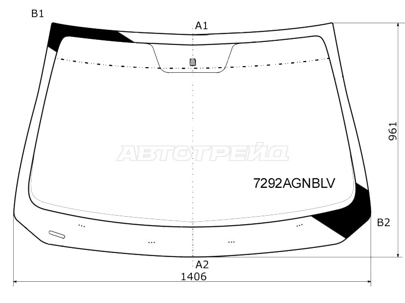 Стекло лобовое Renault Logan 14-  / Sandero 14-  / Dacia Logan 12-19  / Sandero 12-19  / Sandero Stepway 12-19  / Renault Logan Stepway 18-  / Sandero Stepway 14-22 (FUYAO: 7292AGNBLV)