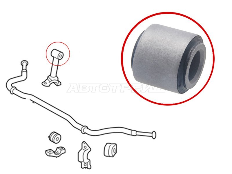 Сайлентблок линка переднего стабилизатора TOYOTA LAND CRUISER PRADO 150 09- (SAT: ST-48820-60090)
