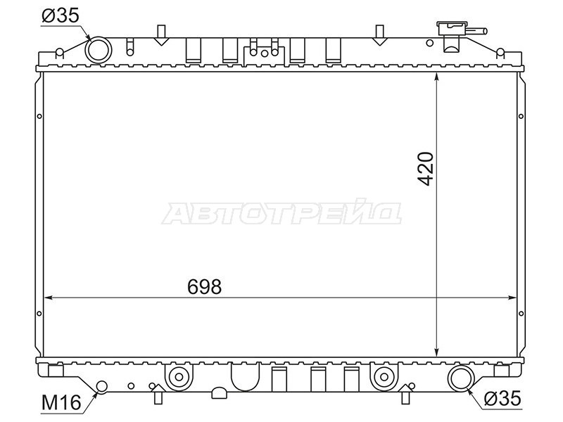 Радиатор Nissan Serena 91-01  / Largo 93-99  / Vanette Serena 91-94 (SAT: NS0005-D)