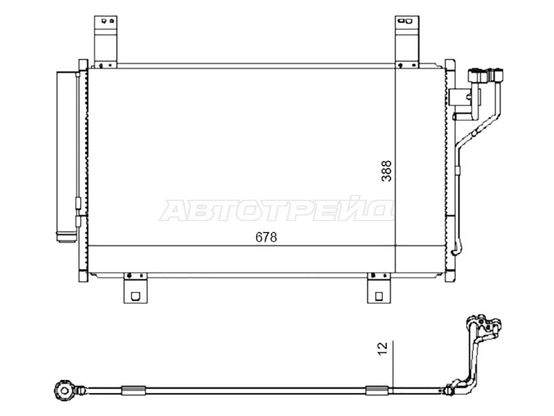 Радиатор кондиционера Mazda 3 13-19  / 6 12-  / Axela 13-19  / CX-5 11-21 (SAT: ST-MZX5-394-0)