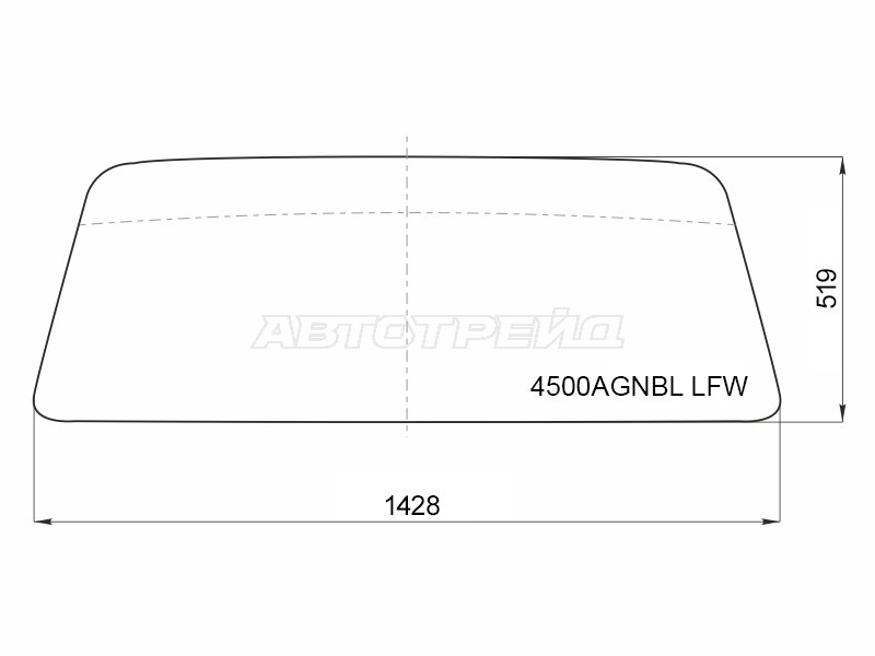 Стекло лобовое LADA 2101 70-88  / 2102 71-88  / 2103 72-84  / 2104 84-12 (XYG: 4500AGNBL LFW)