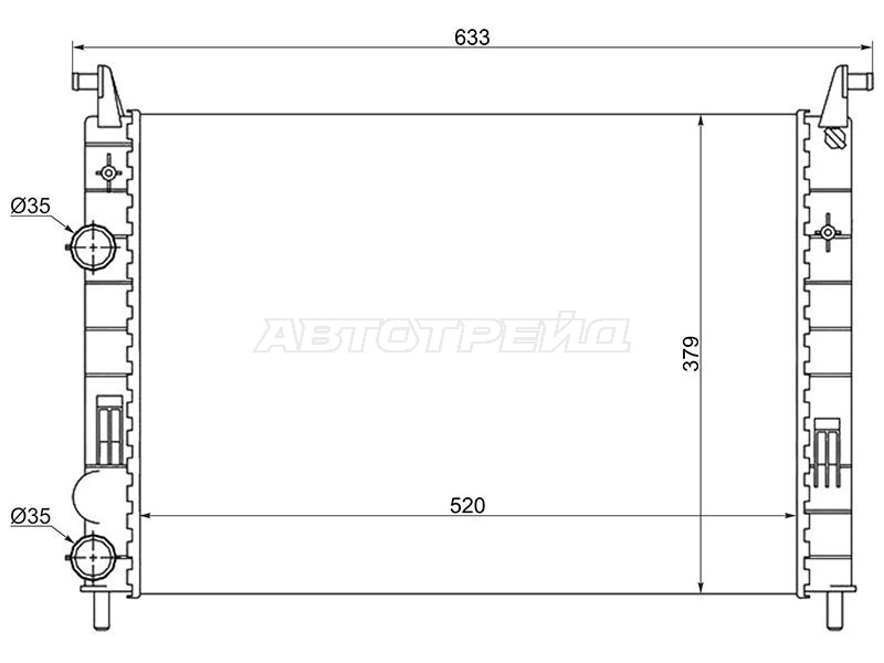 Радиатор Fiat Albea 02-12  / Palio 96-04  / Siena 96-02 (SAT: SG-FI0001)