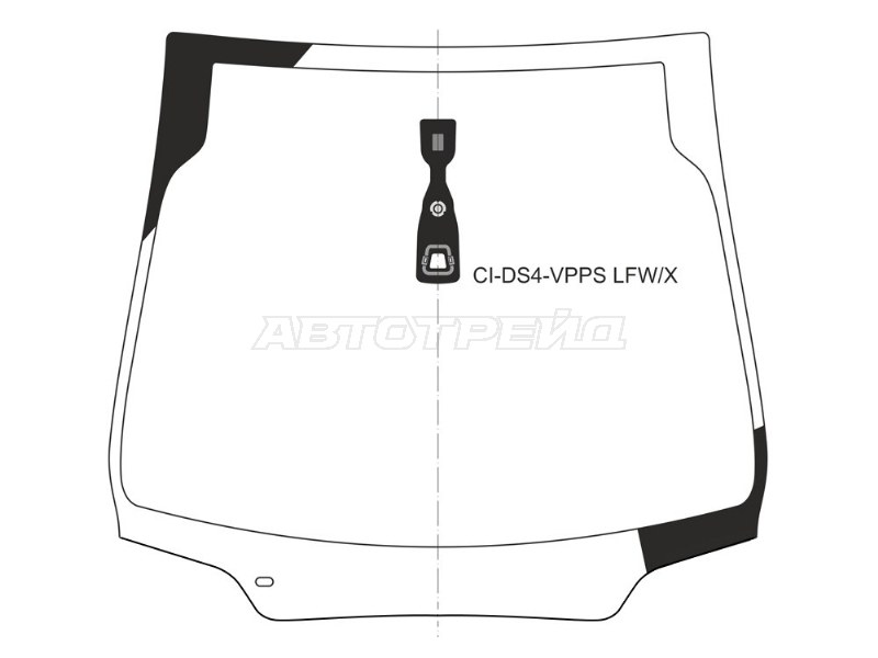 Стекло лобовое (Датчик дождя) Citroen DS4 12-16 (XYG: CI-DS4-VPPS LFW/X)