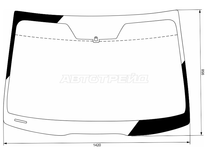 Стекло лобовое Honda Accord 02-08  / Acura TSX 03-08 (XYG: 3986AGNBLV LFW/X)