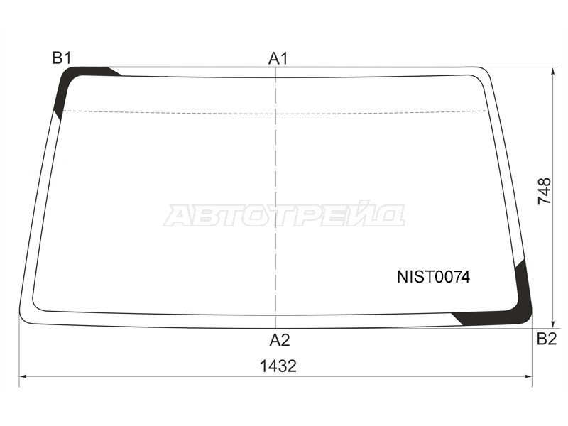 Стекло лобовое Mazda Bongo 99-  / Nissan Vanette 99-17 (KMK: NIST0074)