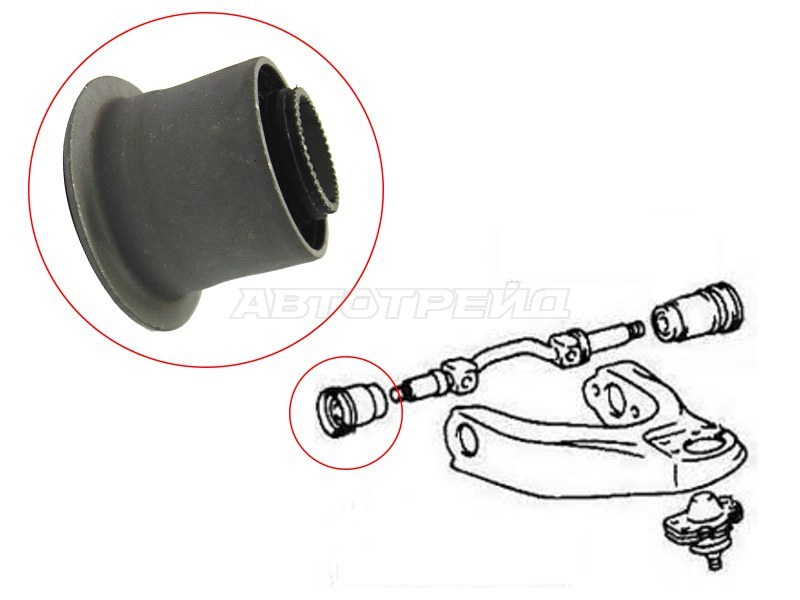 Сайлентблок верхнего рычага FR Lite  / TownAce 2WD 94-97 (SAT: ST-48632-28050)