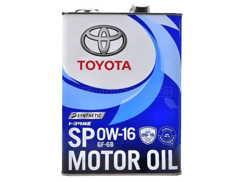 Масло моторное синтетическое TOYOTA "металлическая канистра" 0W-16 SP /GF-6B  4л. (TOYOTA: 08880-13105)
