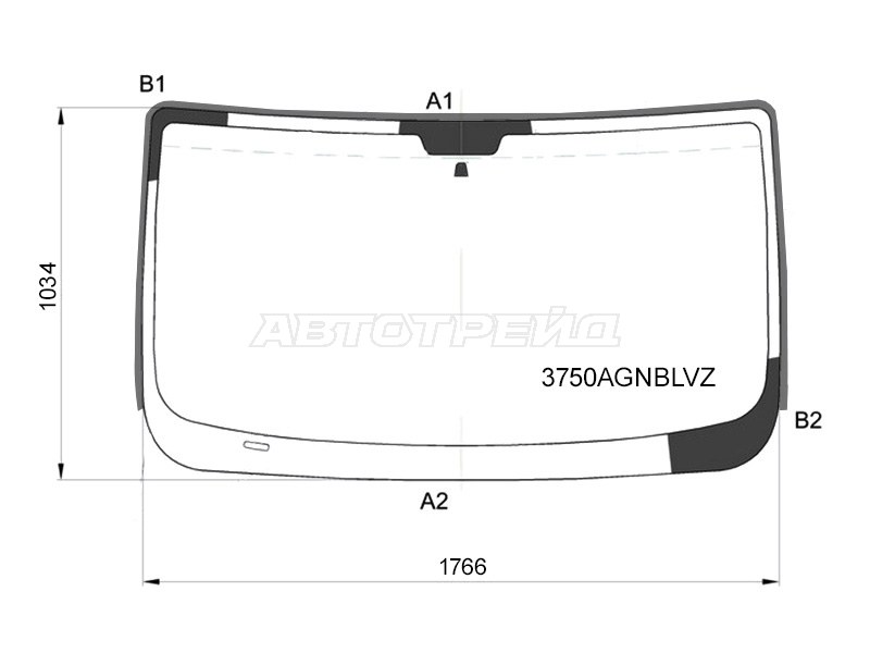 Стекло лобовое (Молдинг) Peugeot Boxer 06-  / Citroen Jumper 06-  / Fiat Ducato 06- (FUYAO: 3750AGNBLVZ)