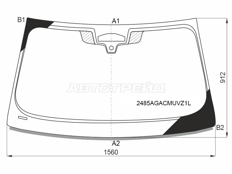 Стекло лобовое (Камера / Датчик дождя / Проекция / Молдинг) BMW 5-Series 20-  / M5 17-20 (FUYAO: 2485AGACMUVZ1L)