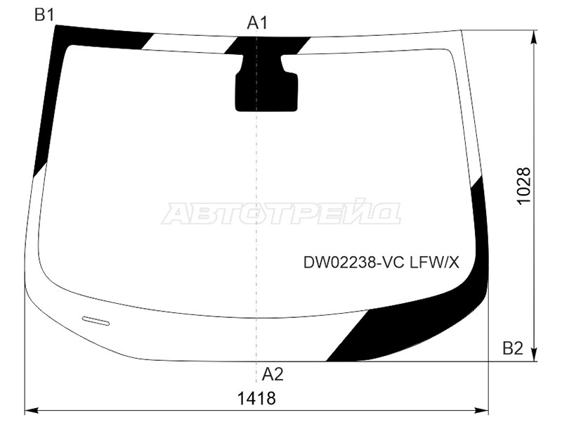Стекло лобовое Chevrolet Volt 15- (XYG: DW02238-VC LFW/X)