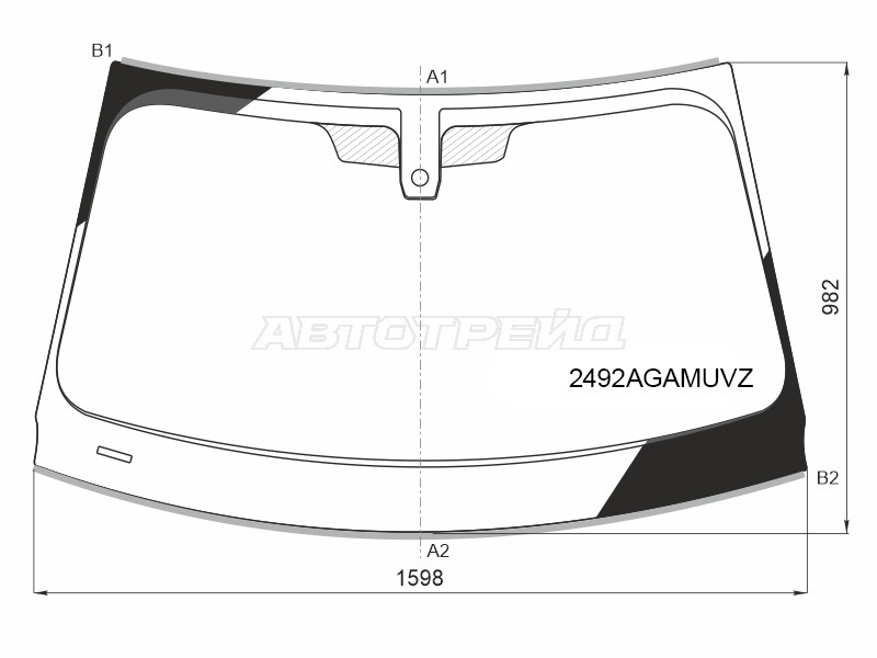 Стекло лобовое (Датчик дождя / Проекция / Молдинг) BMW X5 18-  / X7 18- (FUYAO: 2492AGAMUVZ)
