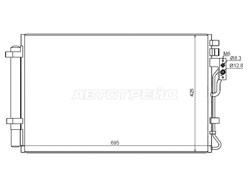 Радиатор кондиционера Kia Sorento 09-21 (SAT: ST-KA56-394-0)