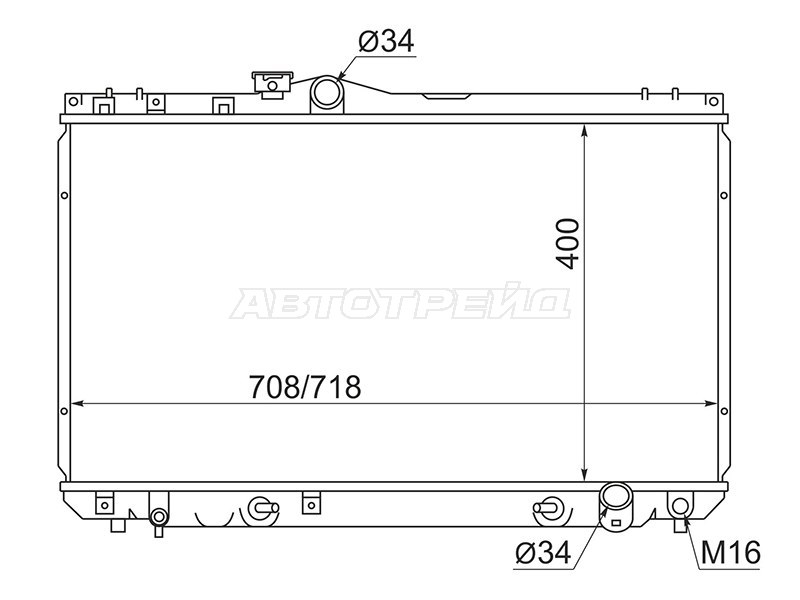 Радиатор Toyota Mark II (X90) 92-96  / Chaser (X90) 92-96  / Cresta (X90) 92-96 (SAT: TY0005-90)