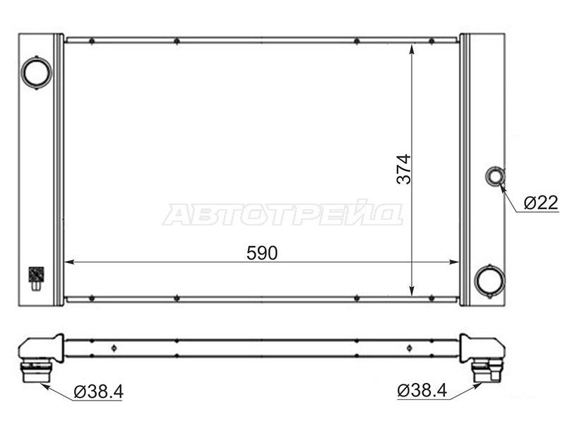 Радиатор BMW 5-Series 03-10  / 6-Series 03-10  / 7-Series 01-08 (SAT: BW0008-D)