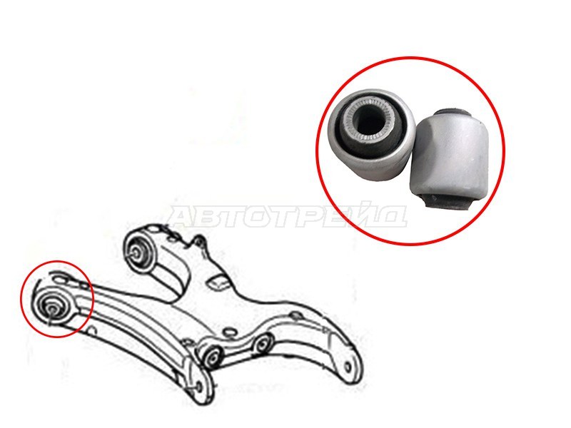 Сайлентблок заднего нижнего рычага передний BMW X5 E70 2006-2013 (SAT: ST-33326770952-B2)