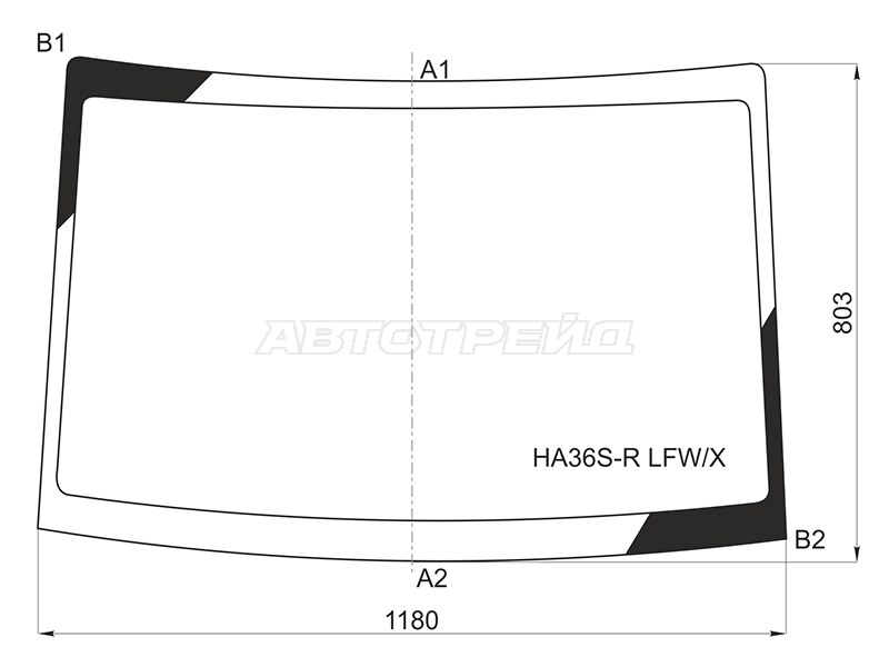 Стекло лобовое Mazda Carol 15-  / Suzuki Alto 14-21 (XYG: HA36S-R LFW/X)
