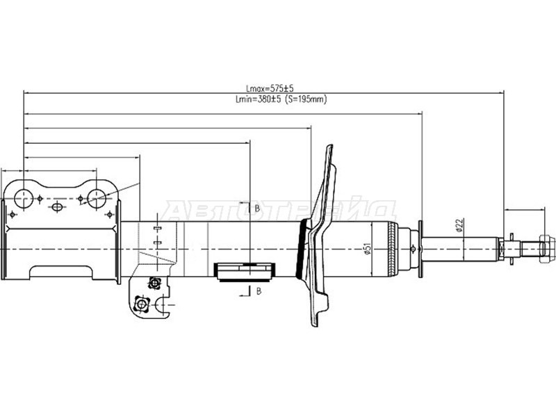 Стойка передняя TOYOTA IPSUM /PICNIC /AVENSIS VERSO 01-09 LH (SAT: ST-48520-49405)