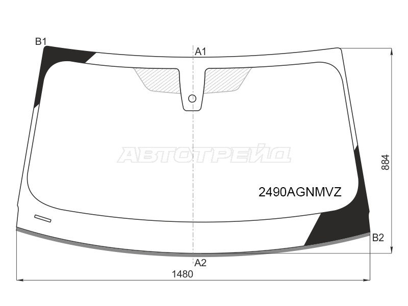 Стекло лобовое (Датчик дождя / Молдинг / 4D SED) BMW 3-Series 18-22 (FUYAO: 2490AGNMVZ)