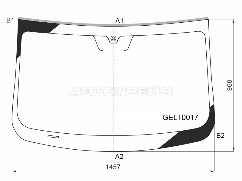 Стекло лобовое Geely Coolray 18-  / Belgee X50 23- (KMK: GELT0017)