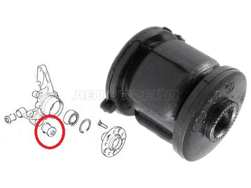 Сайлентблок задней цапфы HYUNDAI TUCSON 04-10 /ACENT /VERNA 99-13 /CHEVROLET LACETTI 03-08 /KIA SPORTAGE (SAT: ST-55116-25000)