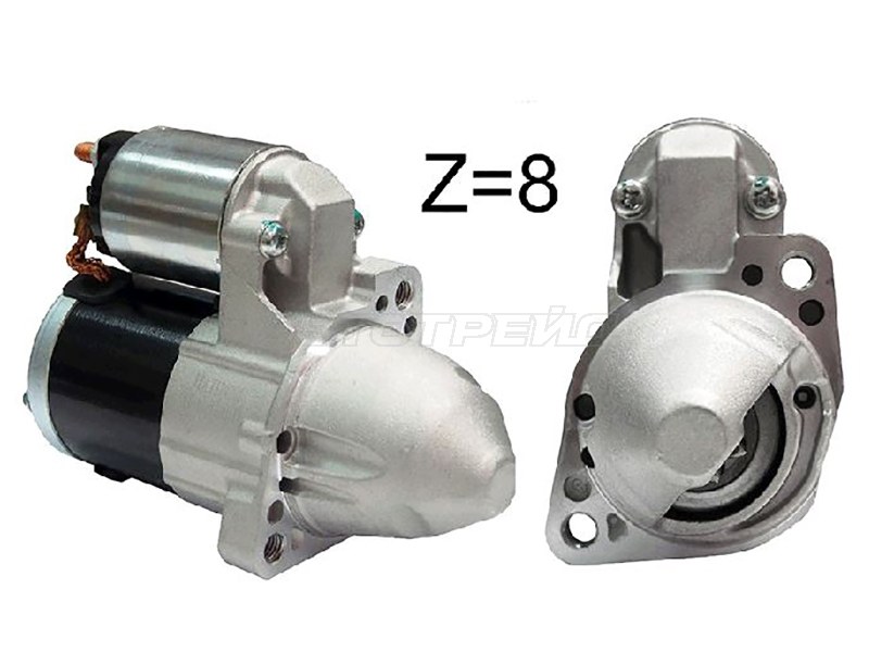 Стартер Mitsubishi ASX 10-  / Lancer 07-17  / Outlander 05-15  / Citroen C-Crosser 07-12  / Mitsubishi Delica D:5 07-19  / Galant Fortis 07-15  / Lancer Evolution 07-17  / RVR 10-12  / Peugeot 4007 07-14 (1,4 kW / Z=8) (SAT: ST-1810A011DN)