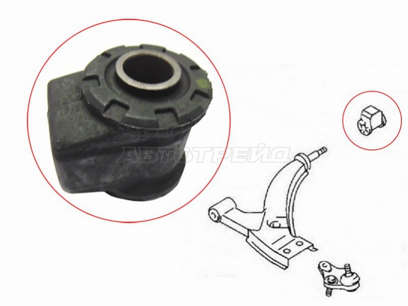 Сайлентблок RR переднего нижнего рычага TOYOTA COROLLA /LVN /TRN /SPRINTER /CARIB 87-94 (SAT: ST-48655-12060)