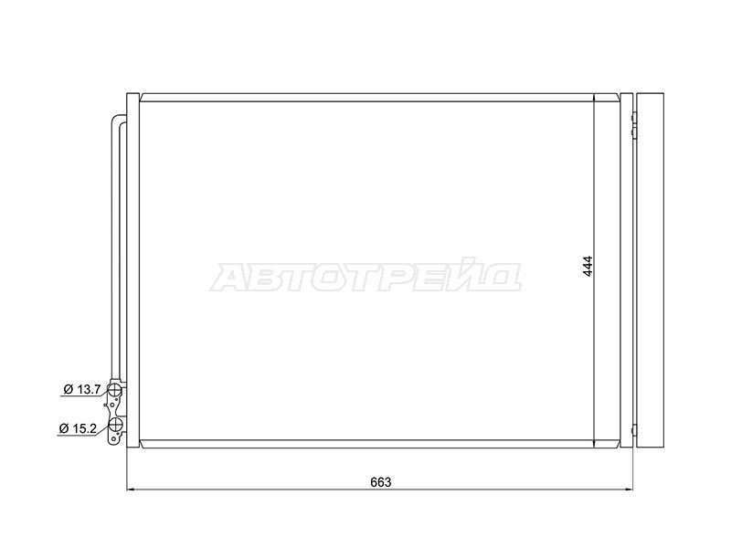 Радиатор кондиционера BMW 5-Series 09-17  / 6-Series 11-18  / 7-Series 08-15  / 5-Series Gran Turismo 09-16 (SAT: ST-BM55-394-A0)