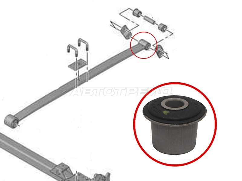Сайлентблок рессоры задний Citroen Jumper /Fiat Ducato / Peugeot Boxer 2006- (SAT: ST-5102EY-RR)