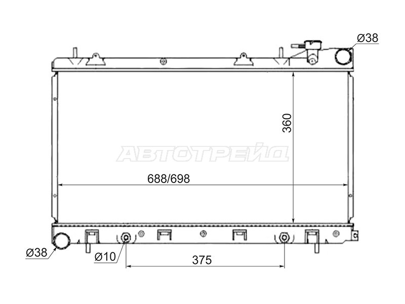 Радиатор Subaru Forester 02-08  / Impreza 00-07 (SAT: SG-SB0001-02)