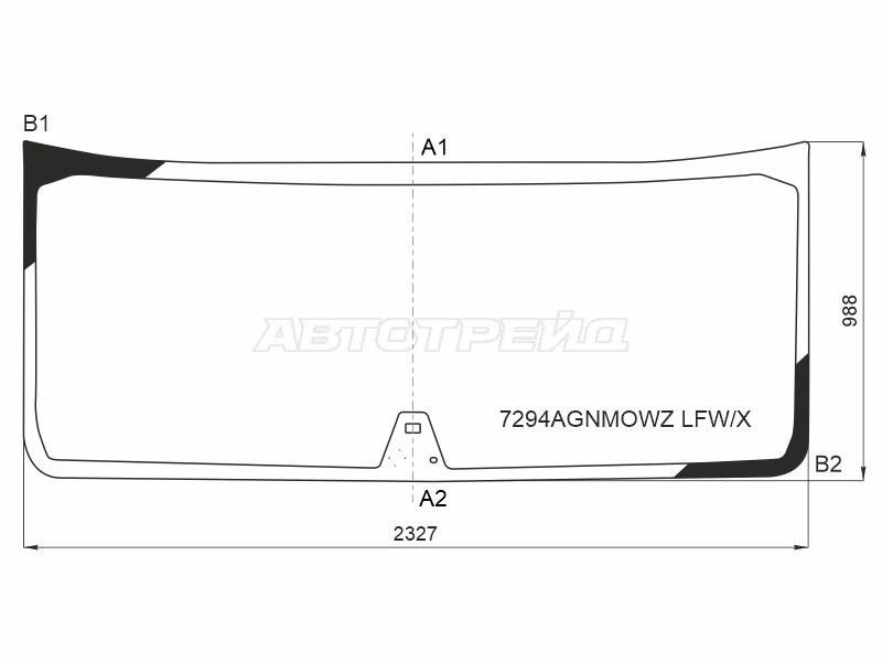 Стекло лобовое (Датчик дождя) Renault T-Series 13- (XYG: 7294AGNMOWZ LFW/X)