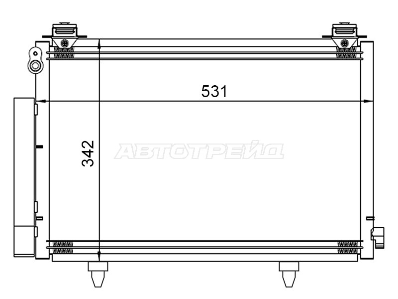 Радиатор кондиционера Toyota Vitz 99-20  / bB 00-05  / Echo 99-05  / Funcargo 99-05 (SAT: ST-TYA1-394-0)