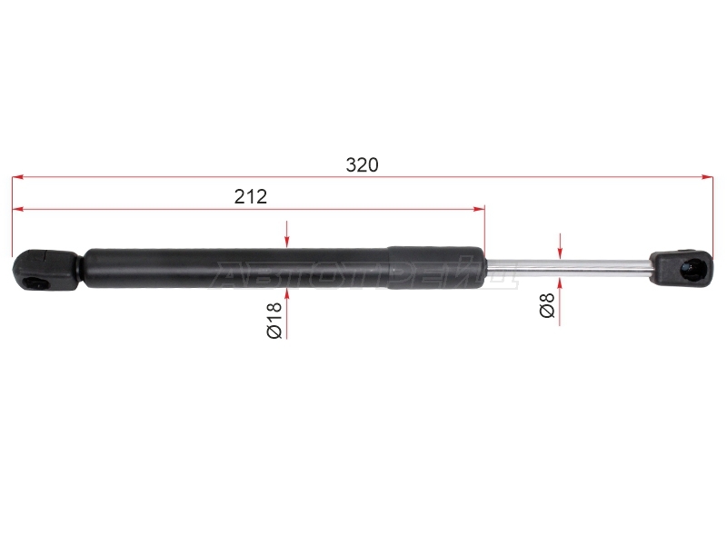 Амортизатор крышки багажника Audi A4 00-09  / S4 03-05  / SEAT Exeo 08-11 (SAT: ST-8E5827552K)