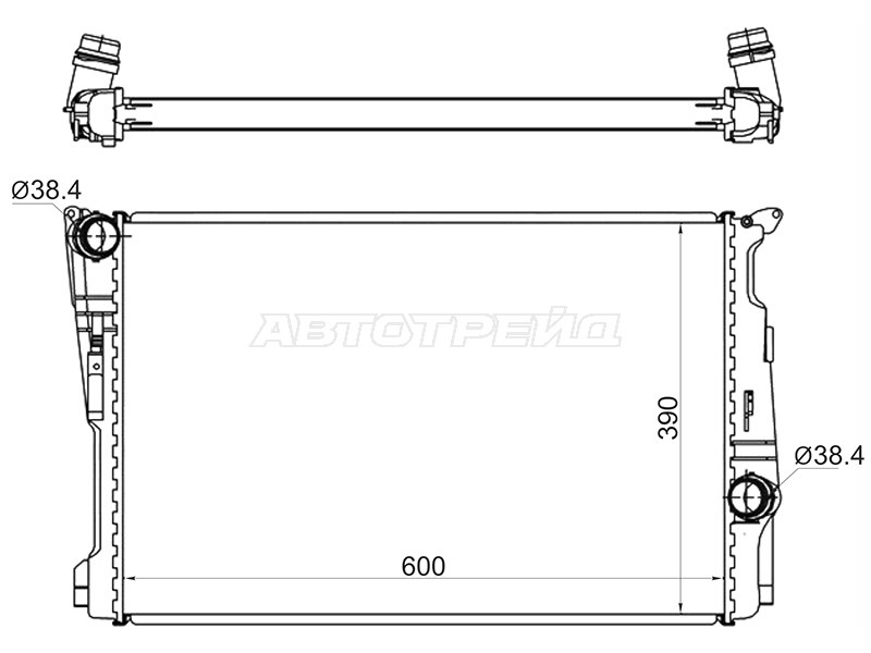 Радиатор BMW X3 10-17 (SAT: BW0014-1)