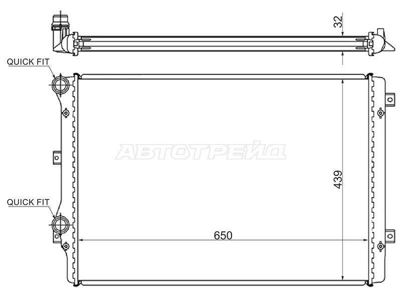 Радиатор Audi A3 03-13  / Skoda Octavia 04-13  / Volkswagen Golf 03-17  / Jetta 05-19  / Passat 05-15  / Audi TT 06-14  / SEAT Altea 04-15  / Leon 05-12  / Toledo 04-09  / Skoda Superb 08-15  / Yeti 09-18  / Volkswagen Beetle 11-16  / Caddy 03-15  / Eos 06-15  / Passat (SAT: VW0008-1)