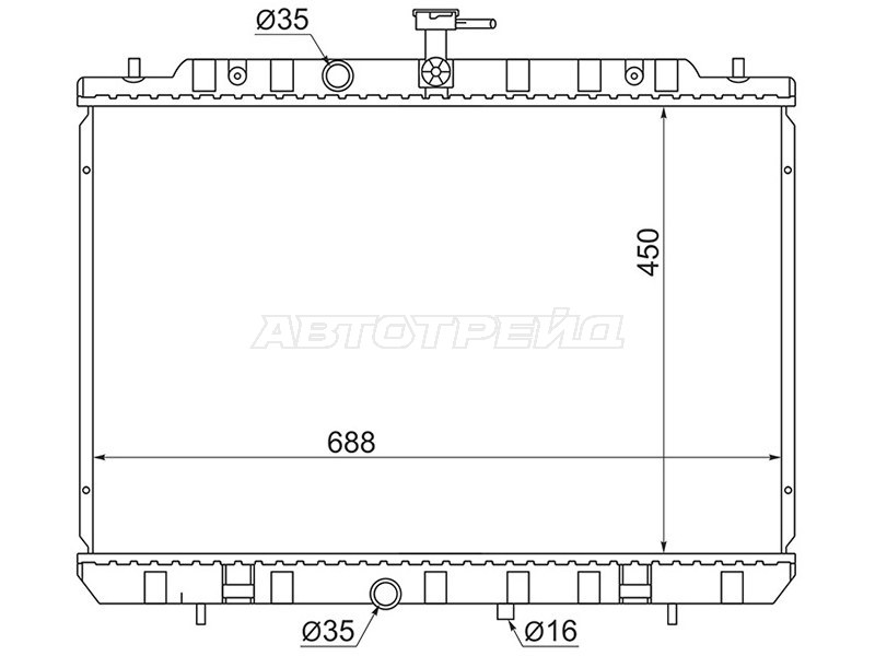 Радиатор Nissan Serena 10-16  / X-Trail 07-15  / Rogue 07-14 (SAT: NS0007-T31)
