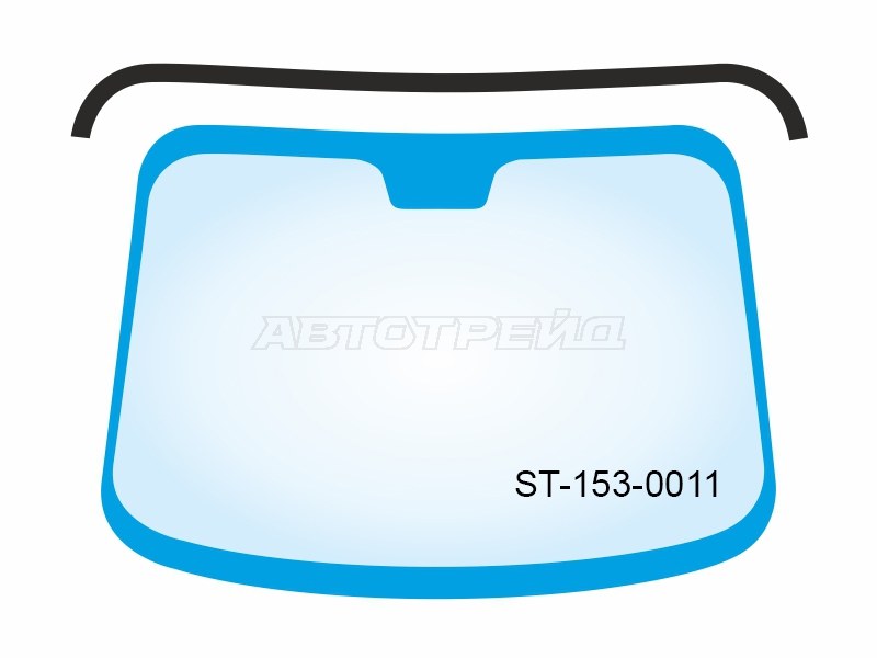Молдинг лобового стекла (Сверху) Toyota Land Cruiser Prado (J150) 09-20  / Lexus GX 09-19 (SAT: ST-153-0011)