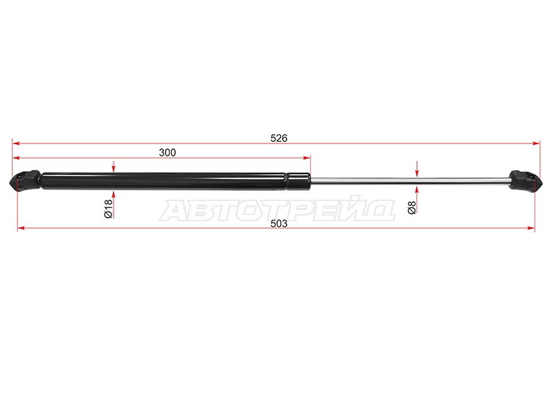 Амортизатор крышки багажника Honda Civic 00-06  / Mercedes-Benz C-Class 00-08  / Honda Partner 96-06 (SAT: ST-74820-S6D-E02)