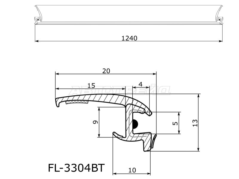 Молдинг лобового стекла (Сверху) BMW X3 03-10 (FLEXLINE: FL-3304BT)