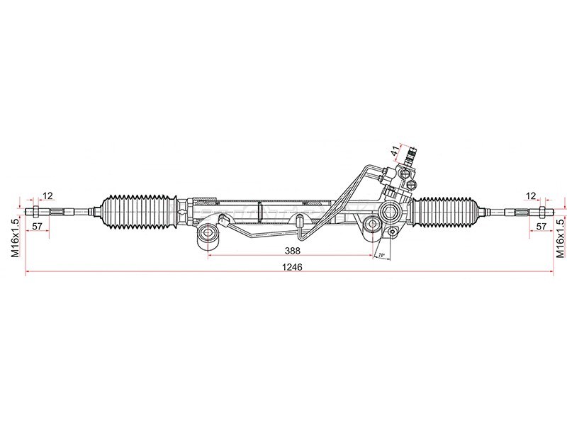 Рейка рулевая Toyota Land Cruiser Prado ##J150 09- LHD (SAT: ST-44200-60230)