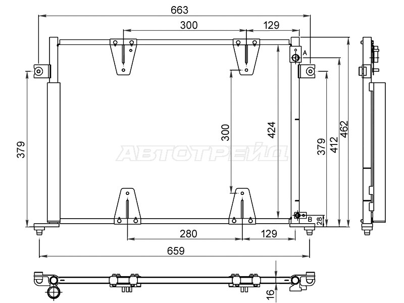 Радиатор кондиционера Suzuki Grand Vitara 97-05  / Grand Escudo 00-05  / Grand Vitara XL-7 01-06 (SAT: ST-SZ82-394-A0)