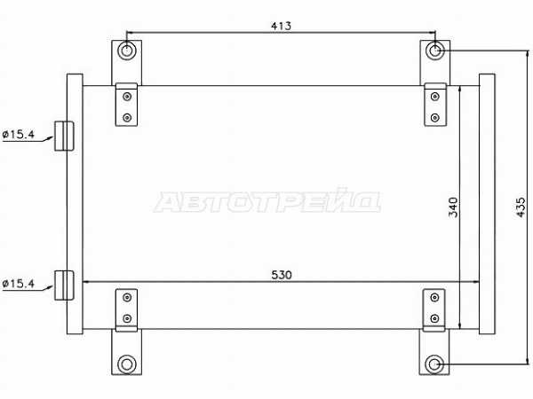 Радиатор кондиционера Peugeot Boxer 94-06  / Citroen Jumper 94-02  / Fiat Ducato 94-12 (SAT: ST-PG94-394-0)