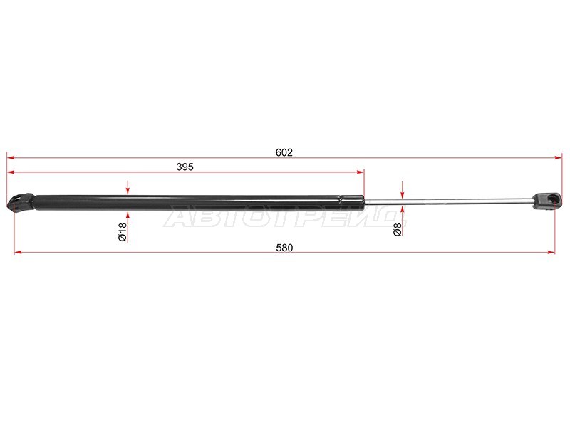 Амортизатор крышки багажника Citroen C4 Picasso 07-14  / Grand C4 Picasso 07-14 (SAT: ST-8731N9)