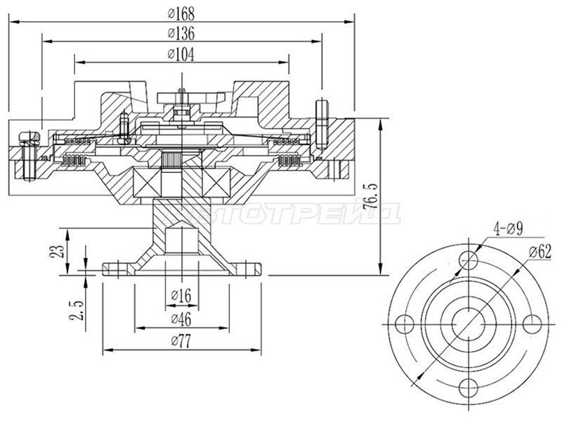Вискомуфта TOYOTA LAND CRUISER 80 1H# 90- (SAT: ST-16210-17010)