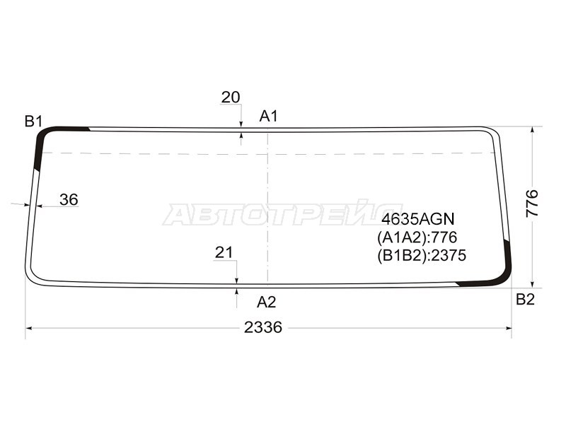 Стекло лобовое Daf XF 06-19 (AGC: 4635AGN)
