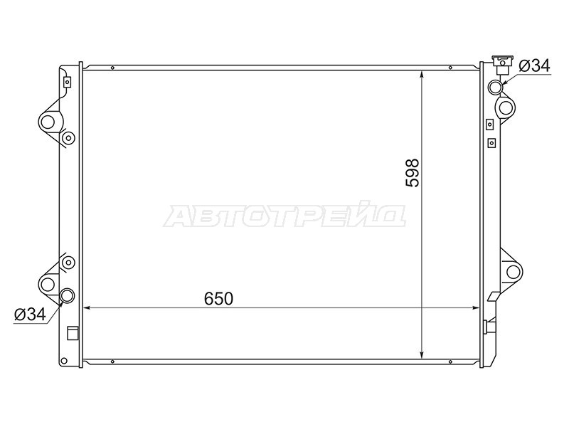Радиатор Toyota Land Cruiser Prado (J120,J150) 02-20  / 4Runner 02-09  / FJ Cruiser 05-18  / Hilux Surf 02-09 (SAT: TY0009-120)