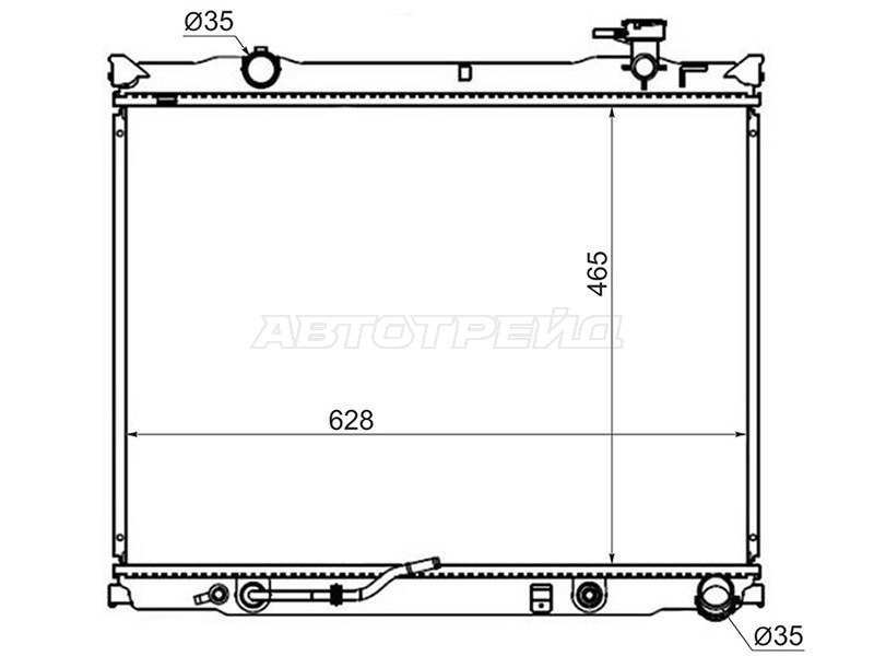 Радиатор Kia Sorento 02-09 (SAT: KI0005-2)