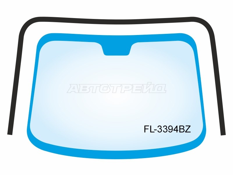 Молдинг лобового стекла (П-образный) Mitsubishi ASX 10-  / Citroen C4 Aircross 12-16  / Mitsubishi RVR 10-  / Peugeot 4008 12-15 (FLEXLINE: FL-3394BZ)