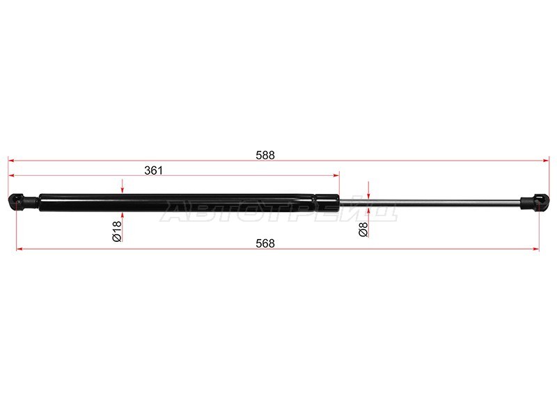Амортизатор крышки багажника Hyundai Matrix 01-10 (SAT: ST-81770-17031)